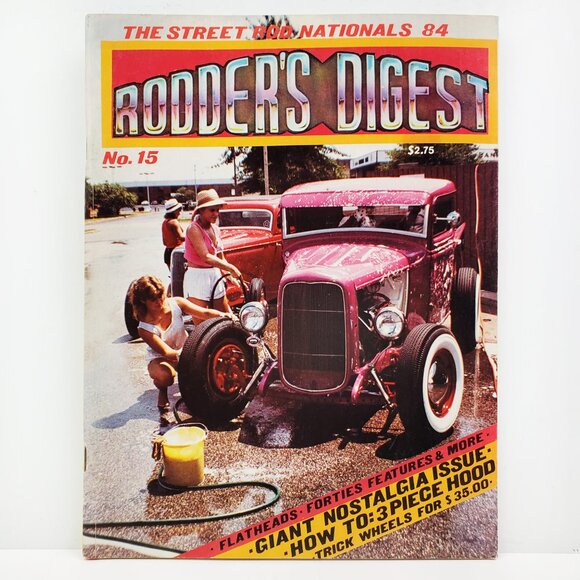 Rodder's Digest Magazine #15 Vintage 1984 Hot Rod Cars Flathead 80s Unread Spine - Picture 1 of 8